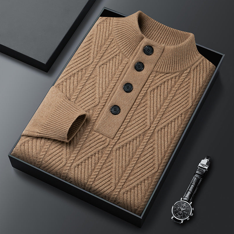 Men's Merino Wool Sweater Camel