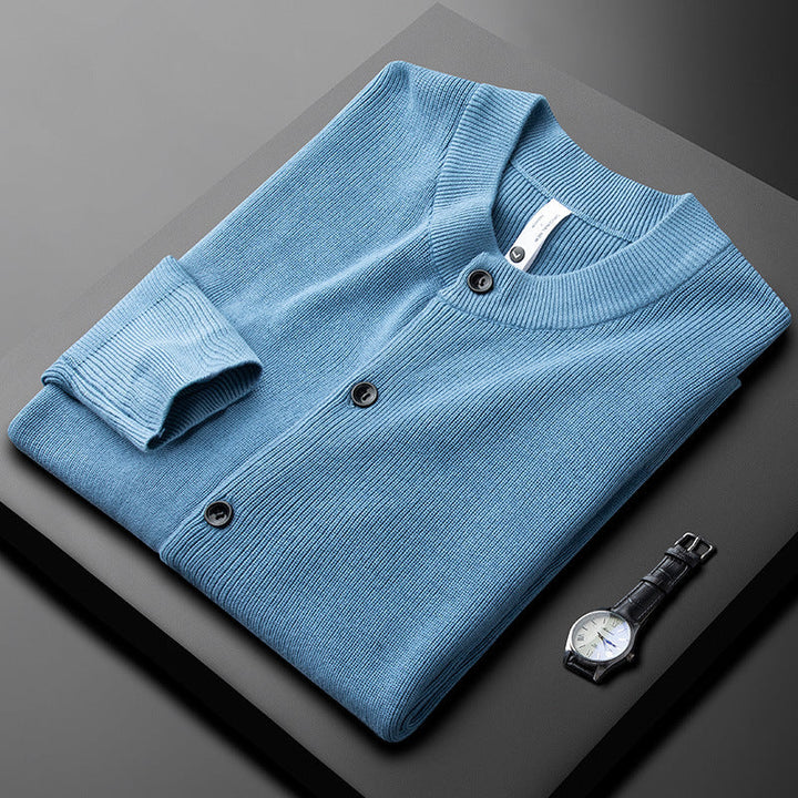 Men's Merino Wool Sweater - Soft & Stylish Knit Blue