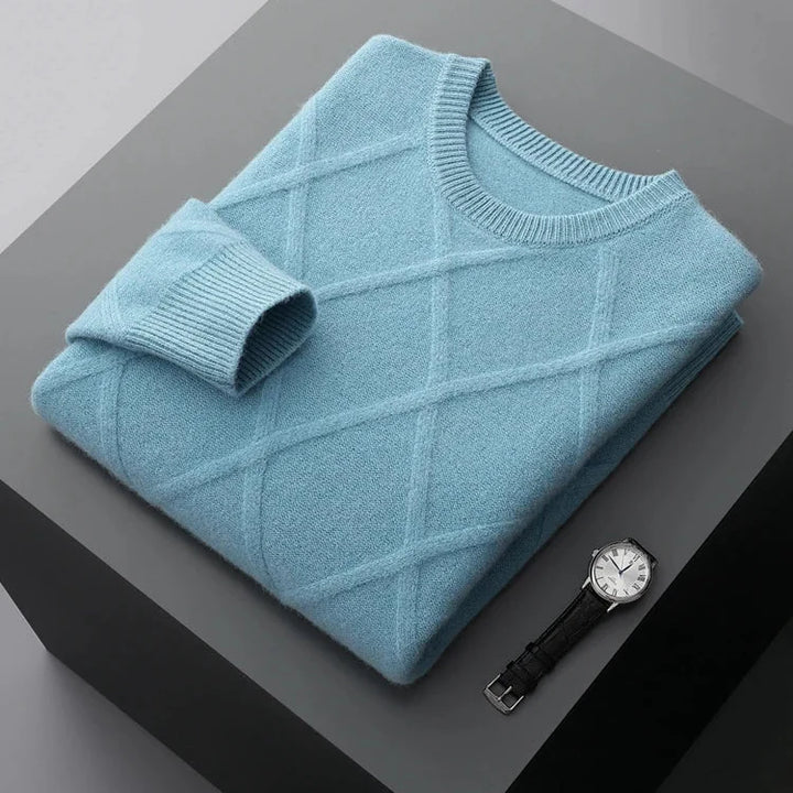 Men's Merino Wool Sweater in Meadow Green