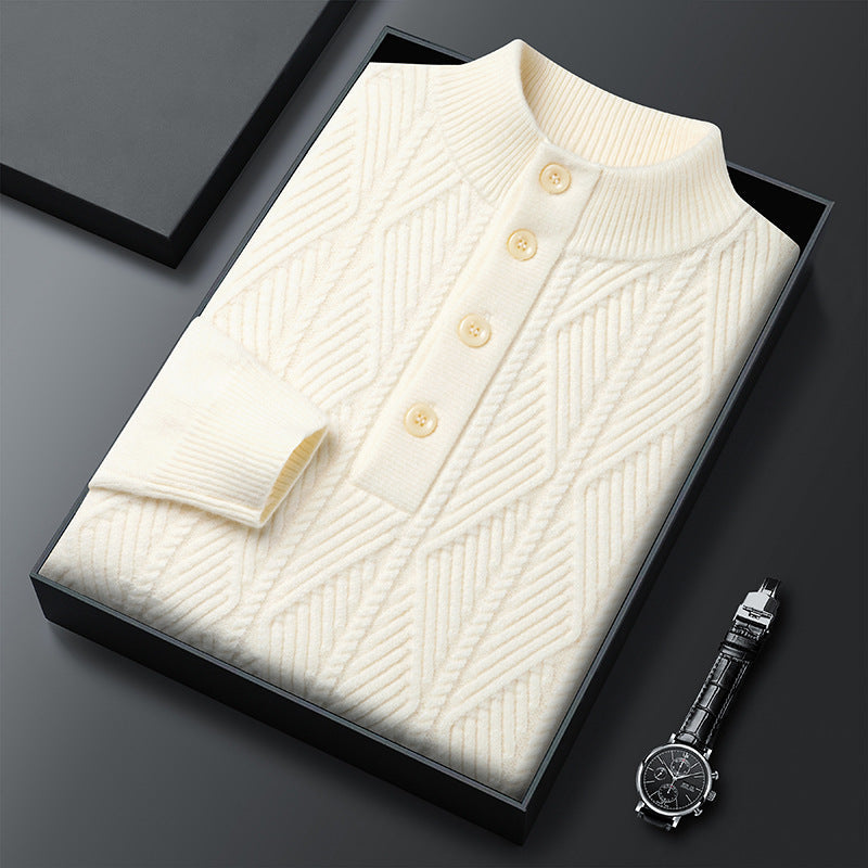 Men's Merino Wool Sweater White
