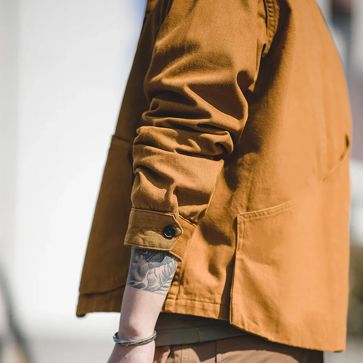 Men's Multi-Pocket Cotton Work Jacket