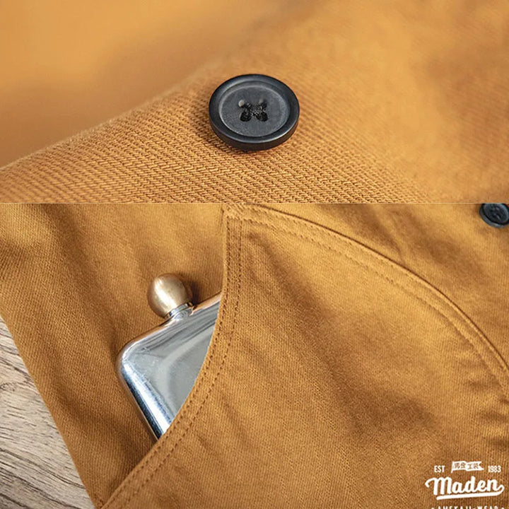 Men's Multi-Pocket Cotton Work Jacket