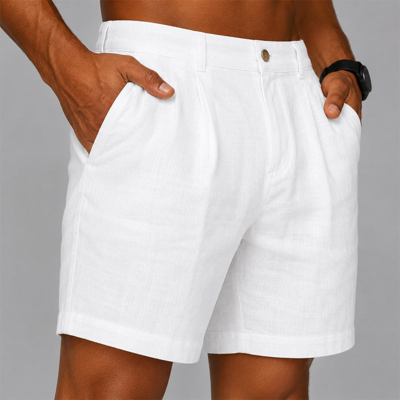 Men's Pleated Casual Shorts - Textured Everyday Wear-MODAUTLET