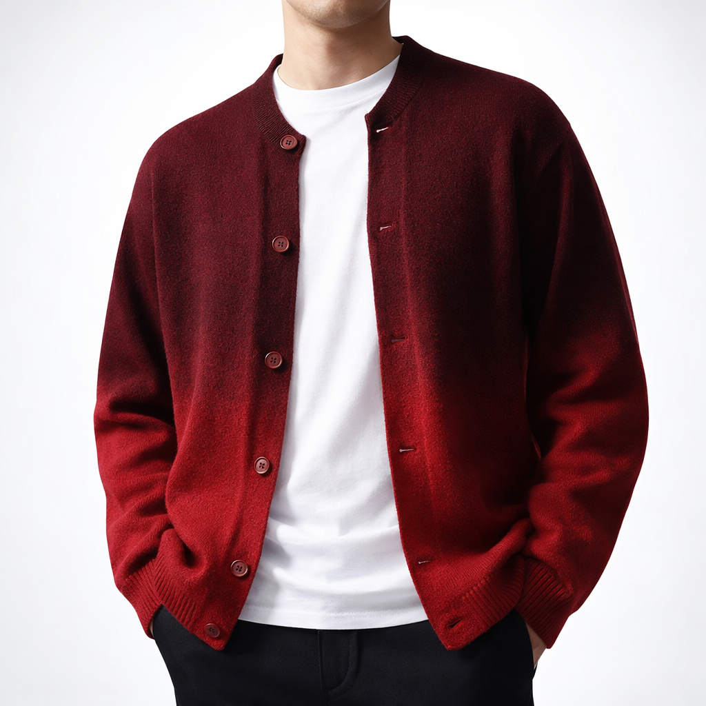 Men's Premium Graded Cardigan Red