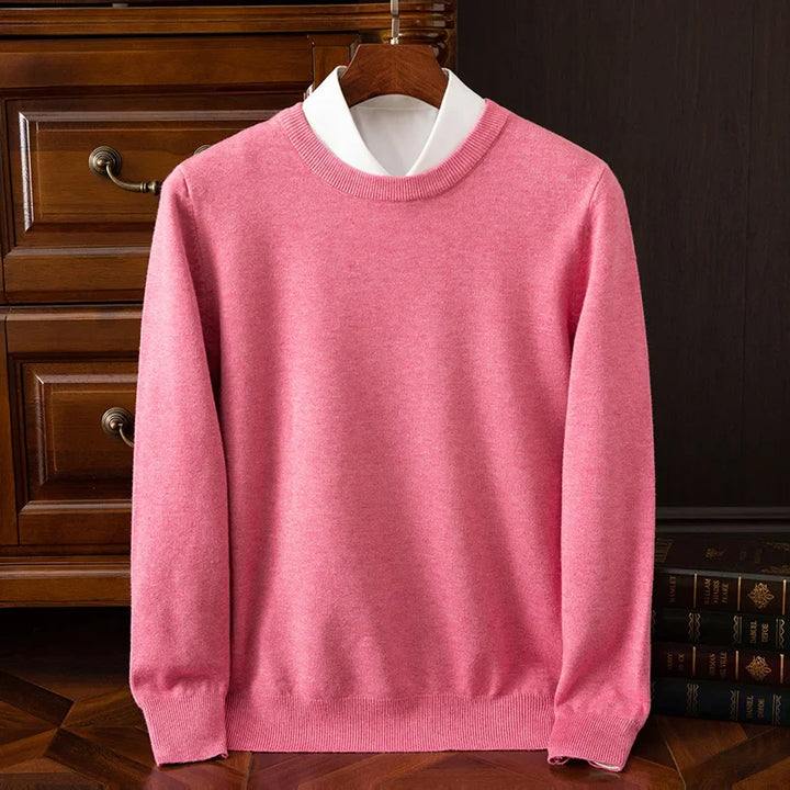Men’s Premium Merino Wool Sweater Jiahua Red