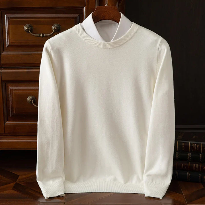 Men’s Premium Merino Wool Sweater White