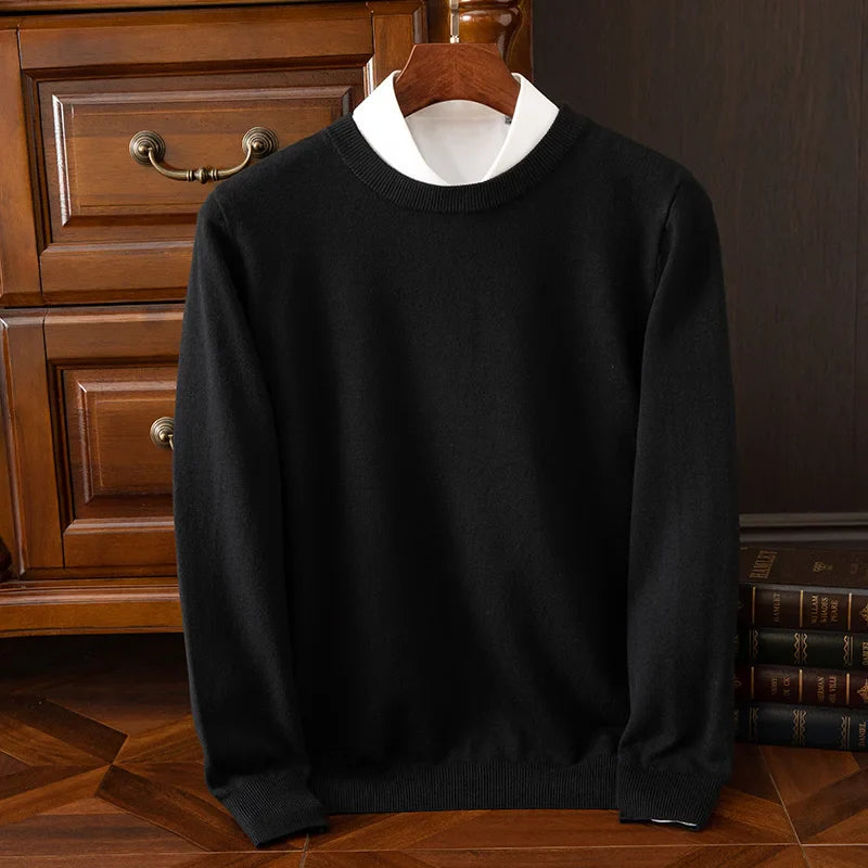 Men’s Premium Merino Wool Sweater Black