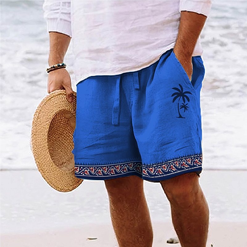 Men’s Printed Beach Shorts Blue