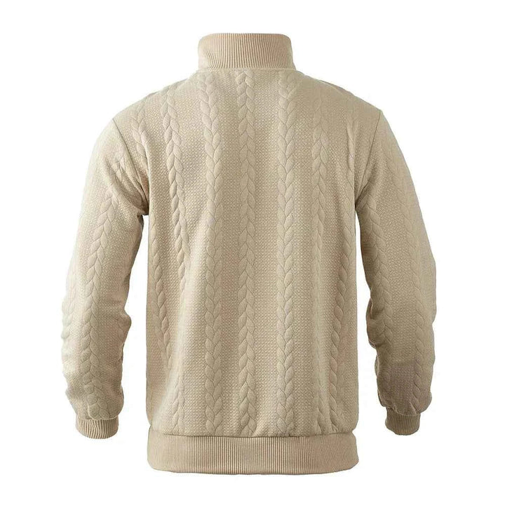 Men's Quarter Zip Pullover Sweatshirt - Polyester Blend