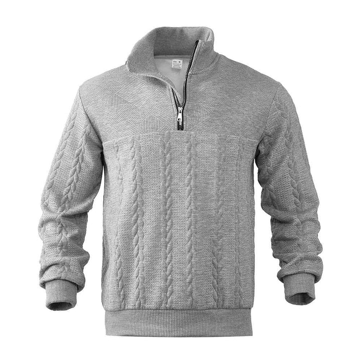 Men's Quarter Zip Pullover Sweatshirt - Polyester Blend