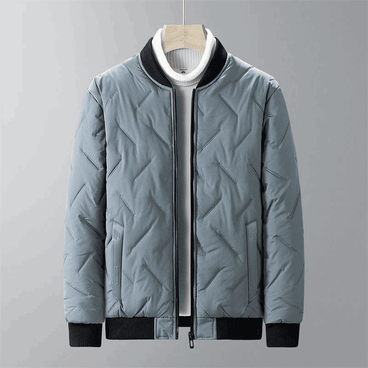 Men's Quilted Bomber Jacket Blue
