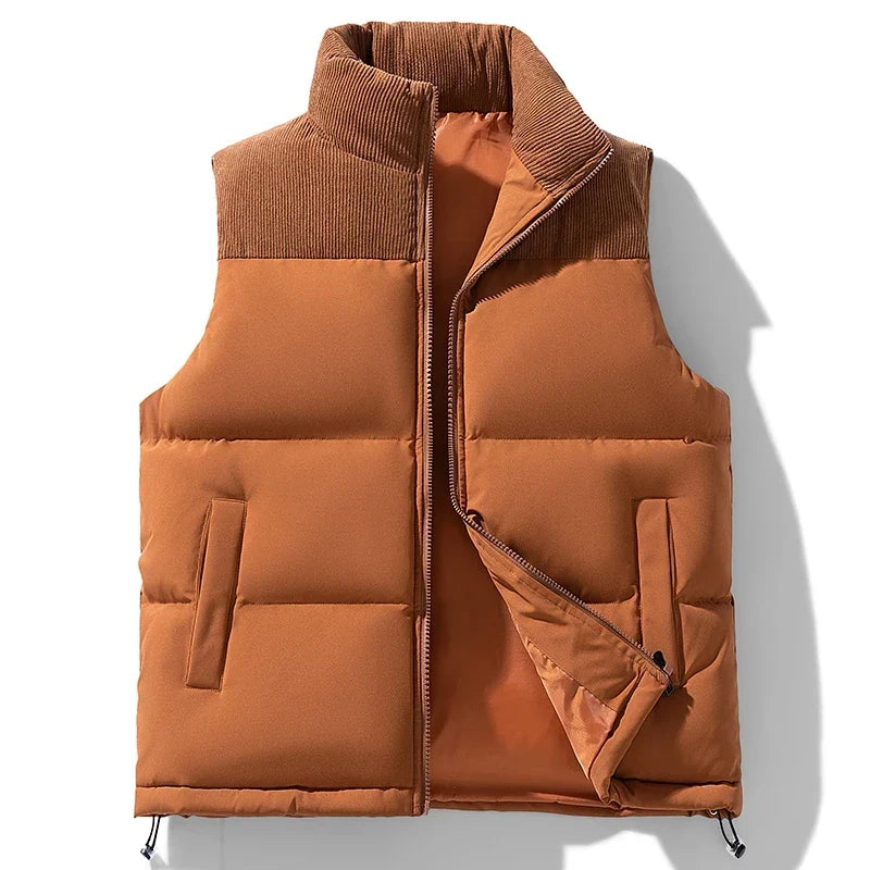 Men's Stylish Quilted Puffer Vest Jacket for Warmth