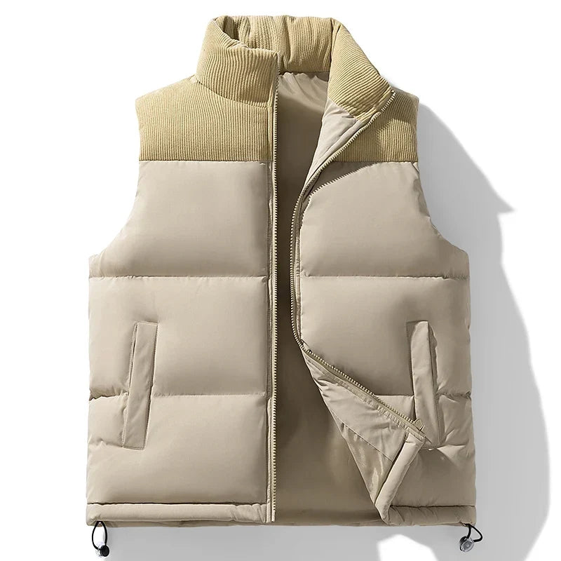 Men's Stylish Quilted Puffer Vest Jacket for Warmth