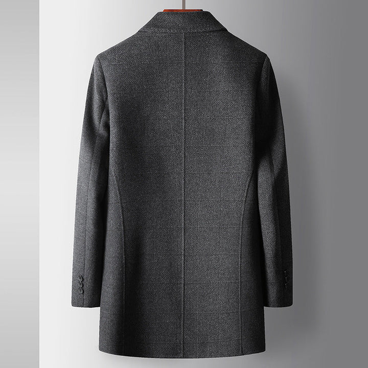 Men's Regular Fit Thigh-Length Overcoat – Classic and Comfortable Style-MODAUTLET