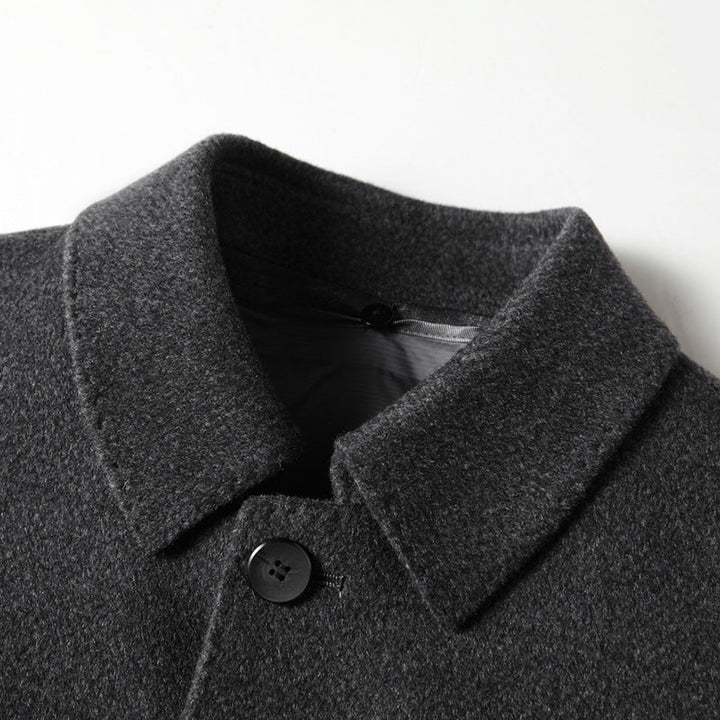 Men's Regular Fit Thigh-Length Overcoat – Classic and Comfortable Style-MODAUTLET