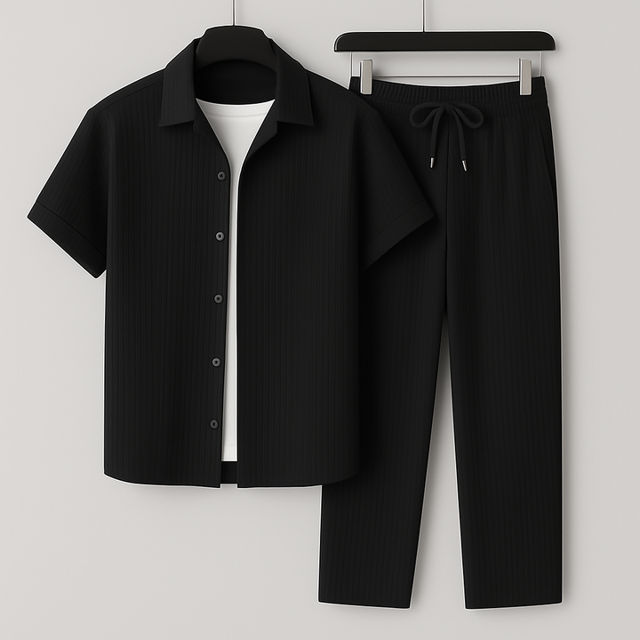 Men's Relaxed Linen Set - Two Piece Summer Outfit-MODAUTLET