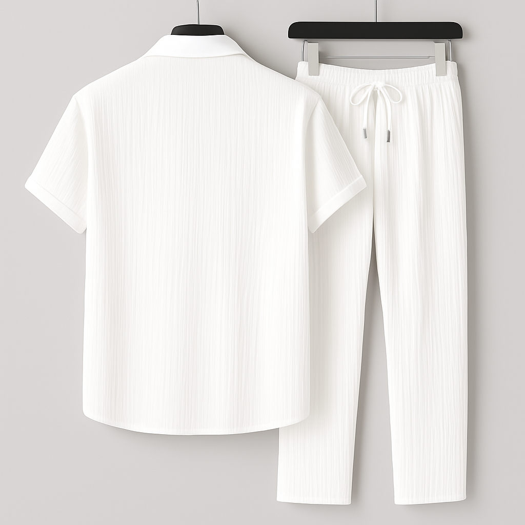 Men's Relaxed Linen Set - Two Piece Summer Outfit-MODAUTLET