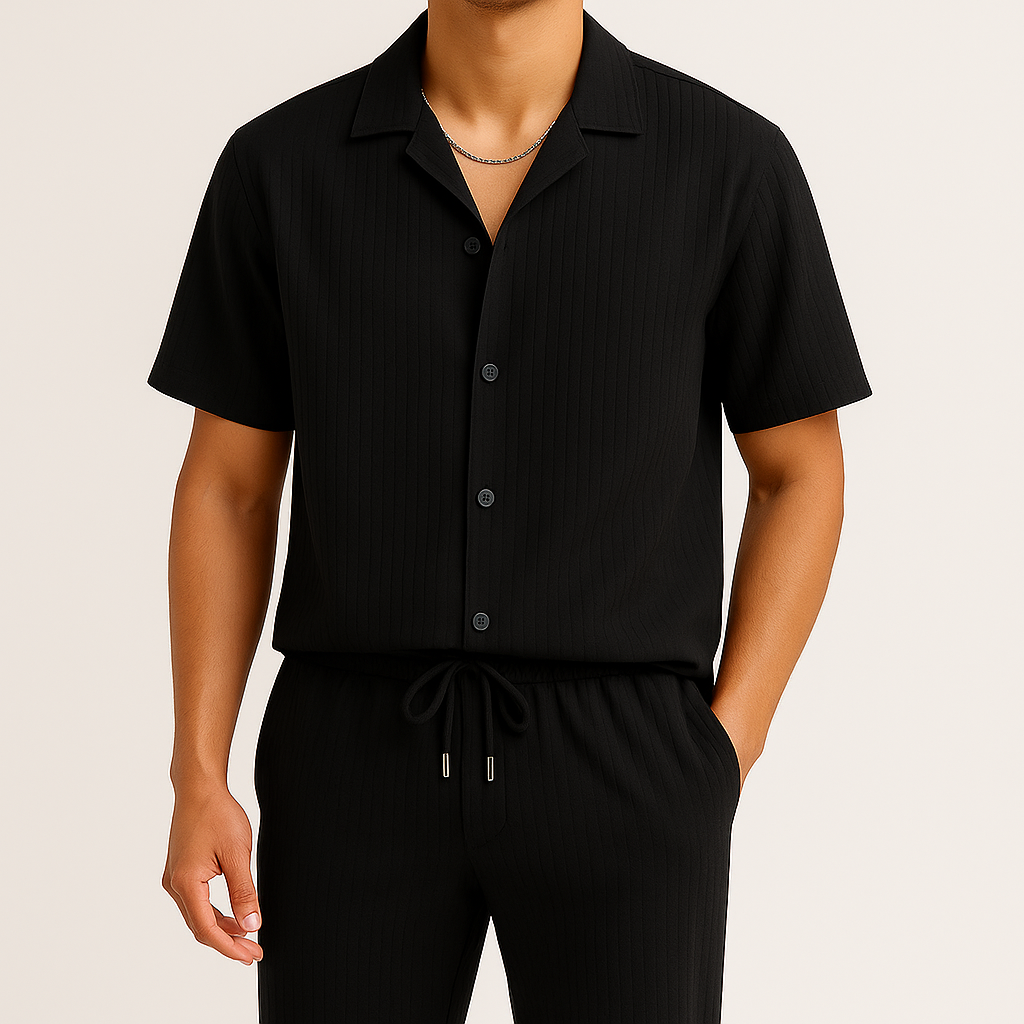 Men's Relaxed Linen Set - Two Piece Summer Outfit-MODAUTLET