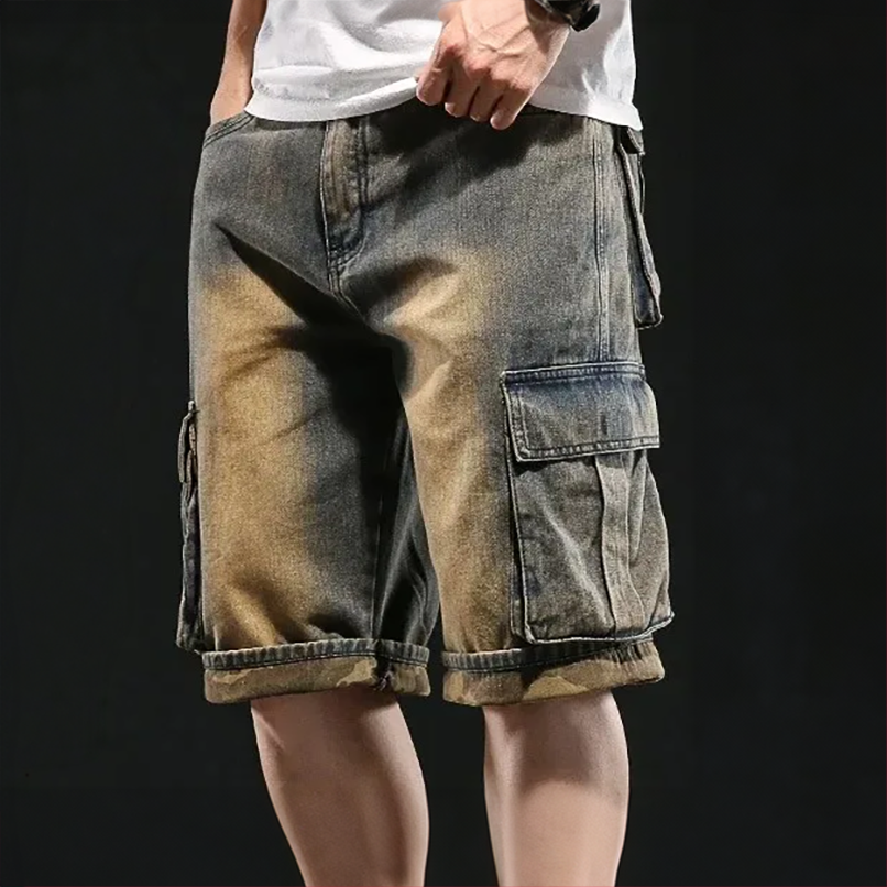 Men's Retro Claymore Shorts - Stylish & Comfortable Bleached Gray