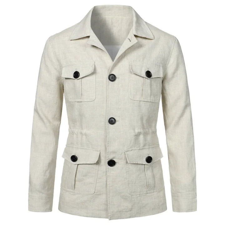 Men's Retro Linen Safari Jacket - British Style