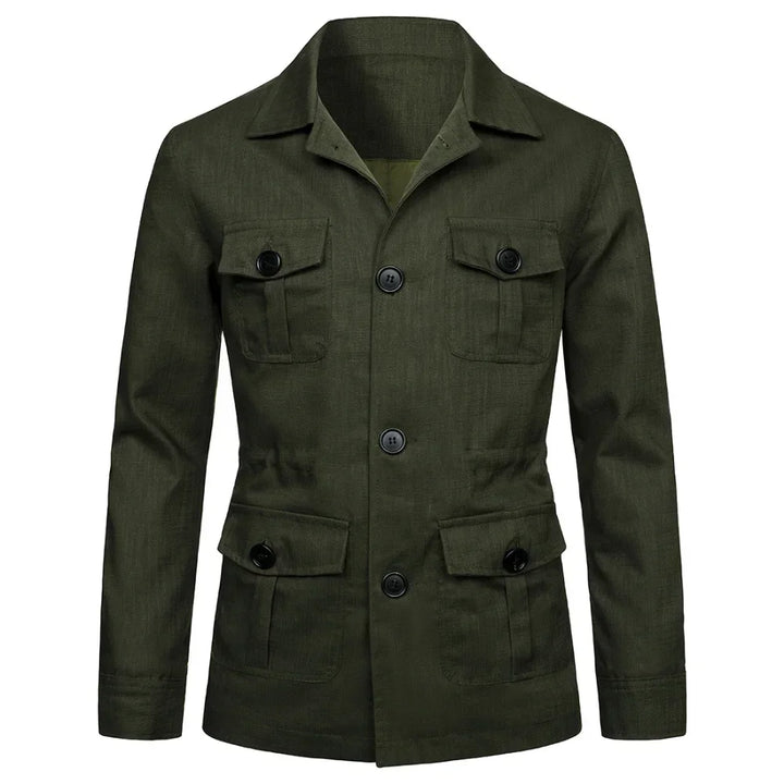 Men's Retro Linen Safari Jacket - British Style