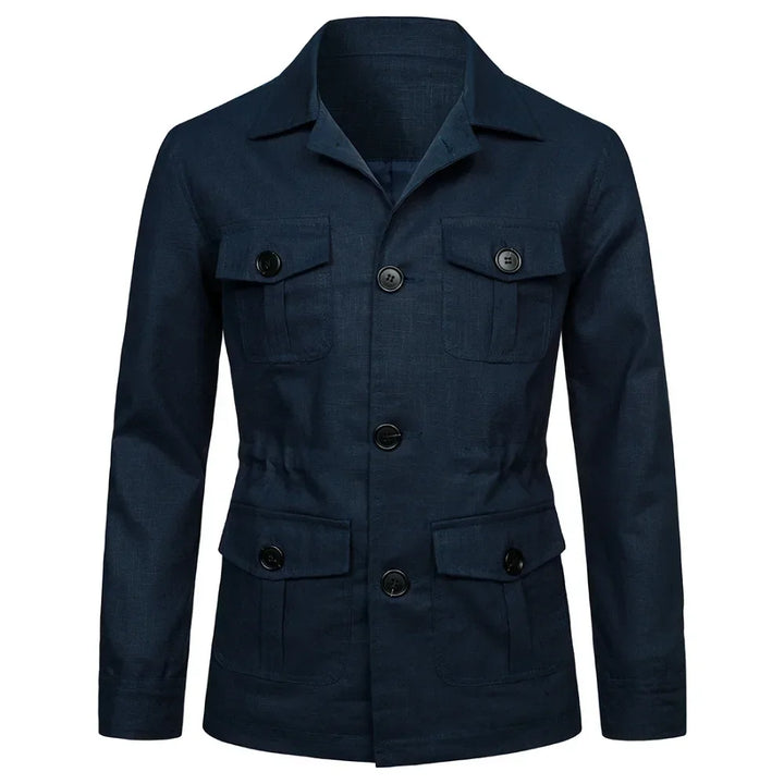 Men's Retro Linen Safari Jacket - British Style