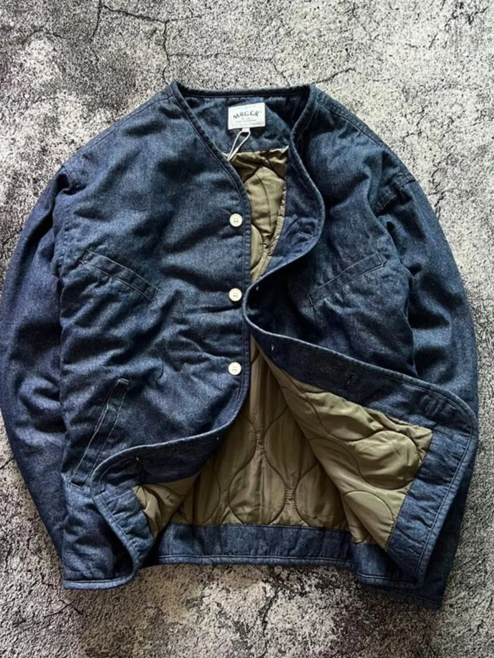 Men's Retro Thick Cotton Stand-Collar Jacket