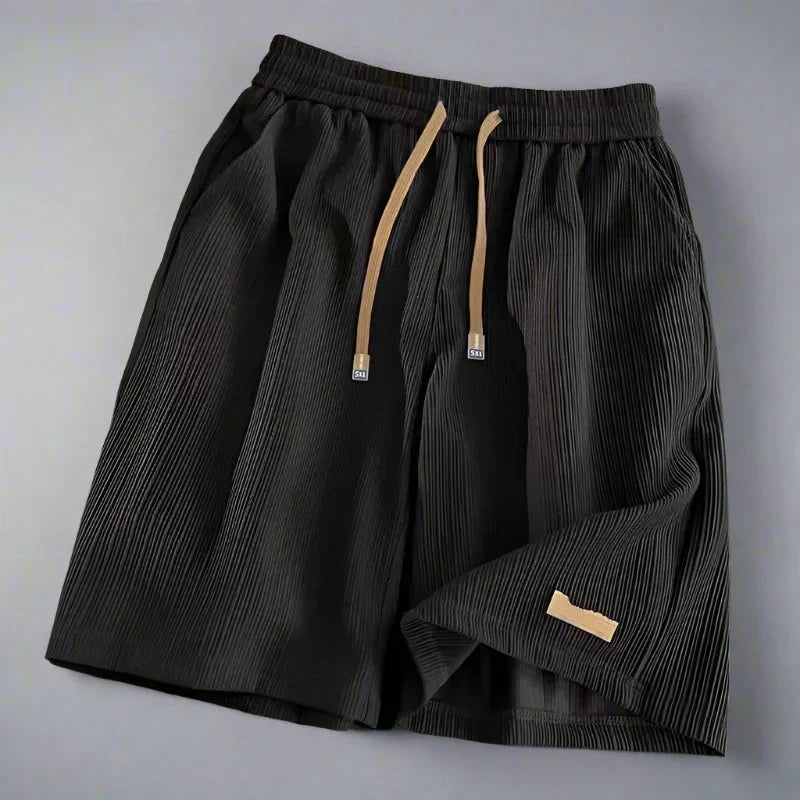 Men's Ribbed Relaxed Fit Shorts - Comfortable Summer Casual Wear-MODAUTLET