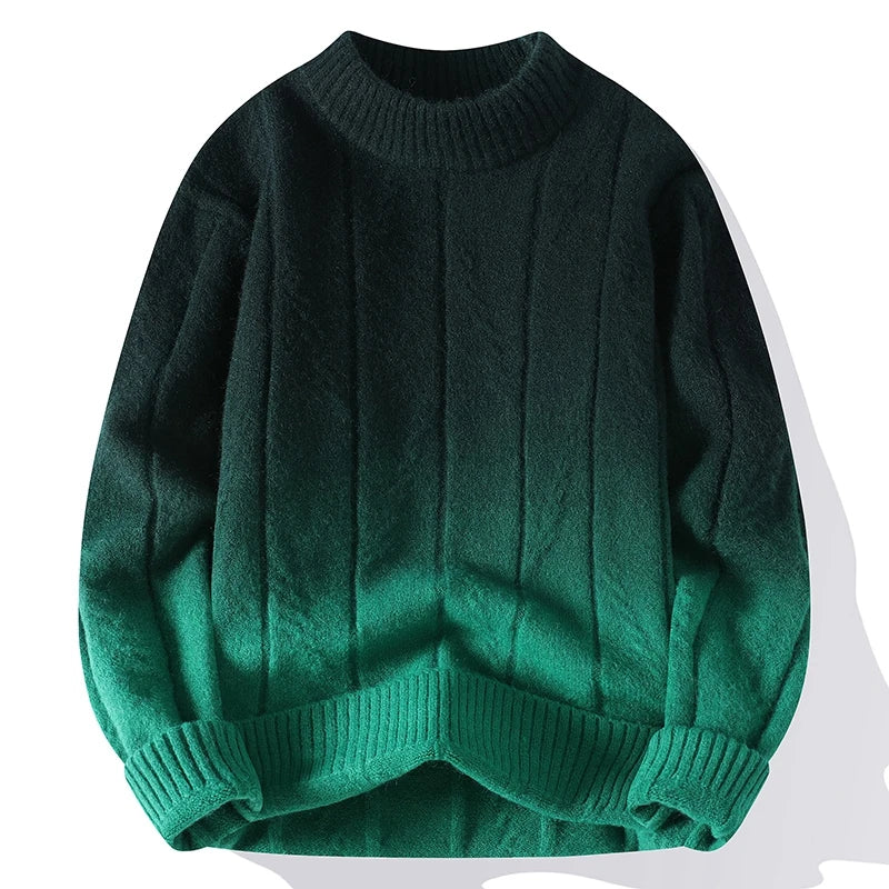Men's Rust & Ash Duskflow Knit Sweater Green