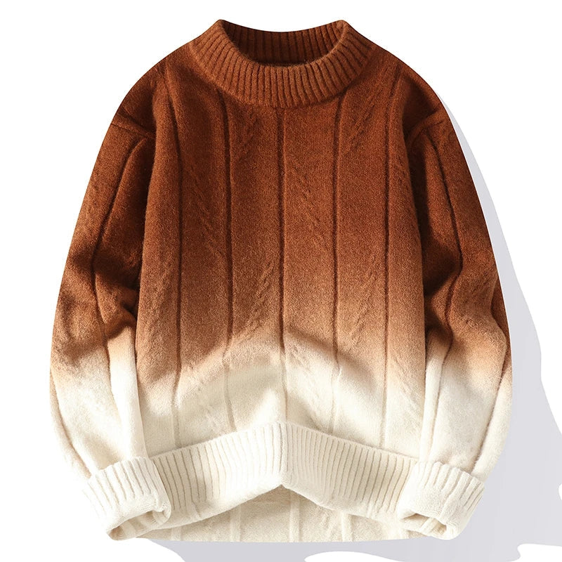 Men's Rust & Ash Duskflow Knit Sweater Light Brown