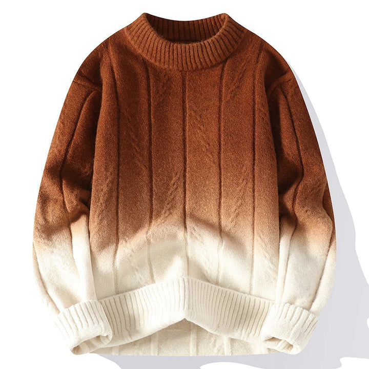 Men's Rust & Ash Duskflow Knit Sweater Light Brown