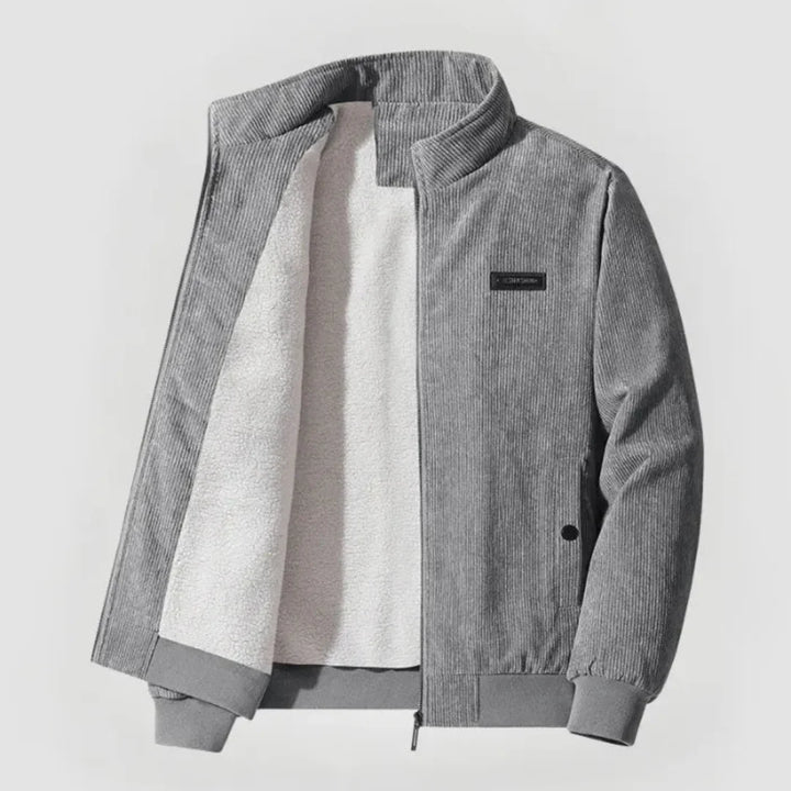 Men's Sherpa-Lined Corduroy Jacket Gray