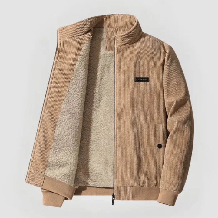 Men's Sherpa-Lined Corduroy Jacket Beige