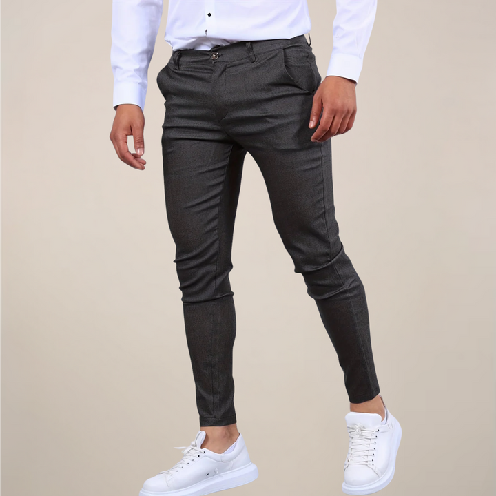 Pantalon chino homme coupe slim décontracté professionnel