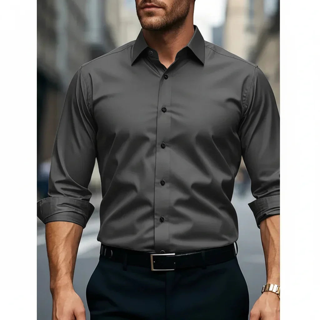 Men's Long Sleeve Button-Down Collar Shirt