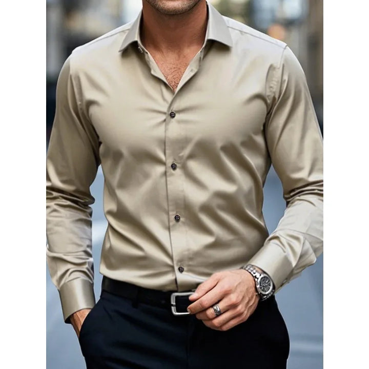 Men's Long Sleeve Button-Down Collar Shirt