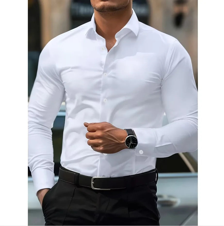 Men's Long Sleeve Button-Down Collar Shirt