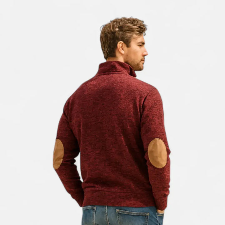 Men's Stand-Collar Knit Sweater - Stylish & Comfortable
