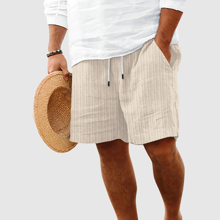 Men's Striped Summer Shorts - Lightweight Casual Beach Wear-MODAUTLET