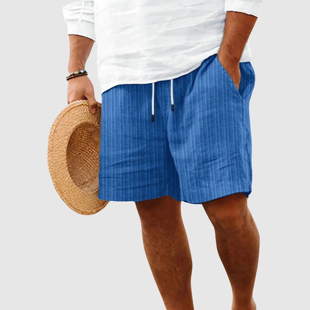 Men's Striped Summer Shorts - Lightweight Casual Beach Wear-MODAUTLET