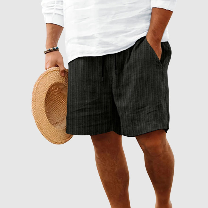 Men's Striped Summer Shorts - Lightweight Casual Beach Wear-MODAUTLET