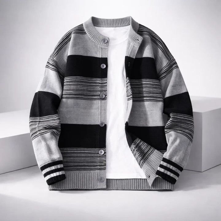 Men's Strivano Cardigan - Stylish and Comfortable Knitwear for Every Occasion Grey1
