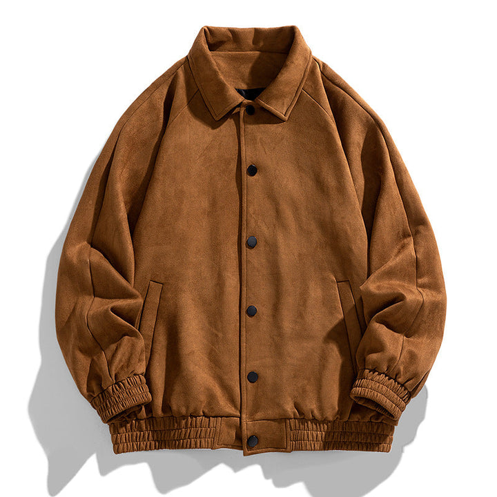Men's Suede Jacket - Stylish and Versatile Outerwear Brown