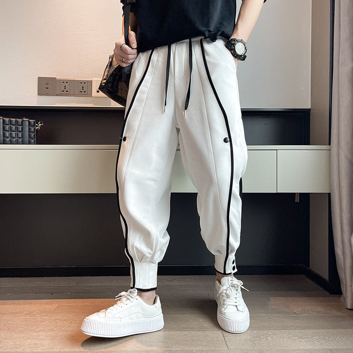 Men's Tapered Joggers with Drawstring Waist and Pockets