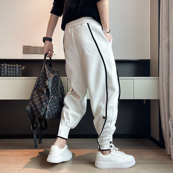 Men's Tapered Joggers with Drawstring Waist and Pockets
