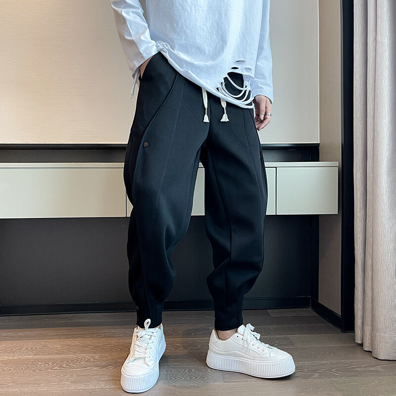 Men's Tapered Joggers with Drawstring Waist and Pockets