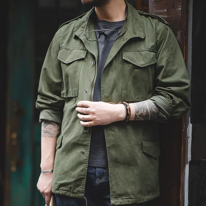 Men's Utility Zip-Up Jacket Green