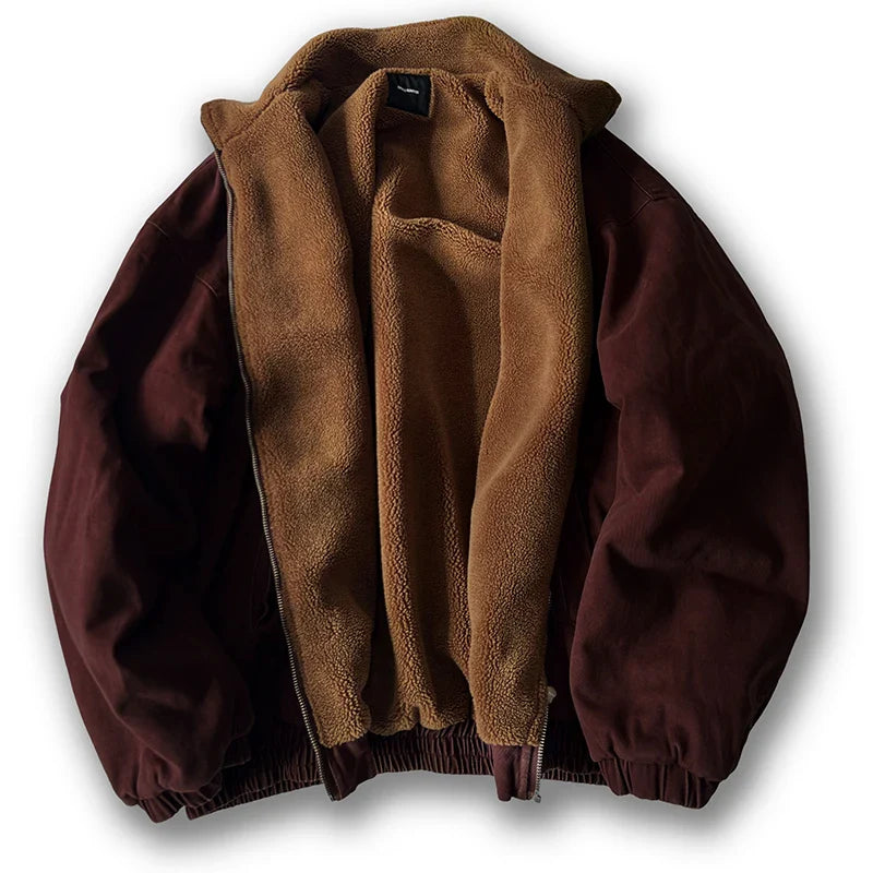 Men's Vintage Japanese Polar Fleece Jacket Red