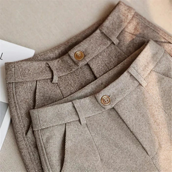 Luke | Men's Vintage Pleated High Waist Classic Trousers