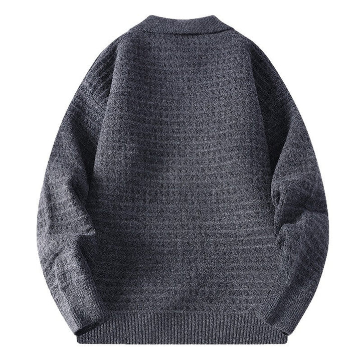 Men's Waffle Knit Cardigan - Cozy and Stylish Layering Piece